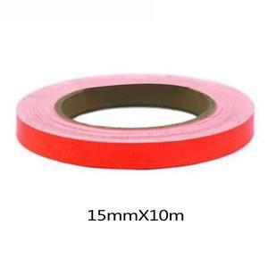 자동차 반사 스트라이프 흔적 15mm 데칼 테이프 도구 레드 X10m 필름 없음 장식 랩 스티커 접착 라인 스타일링 비닐