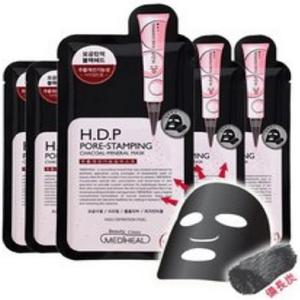 메디힐메디힐 Mediheal H.D.P 모공 스탬프 숯 미네랄 마스크 Pore stamping Charcoal mineral mask 10장 품