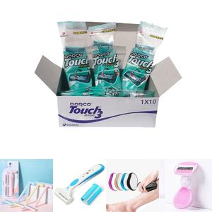 터치3 3중날 일회용 면도기 10개/여성/여성제모기/굳은살제거기/모근제거기/남자/남성/여행용/털