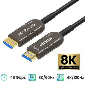 모니터연결케이블 연결선 10M15M 광섬유 8K 60Hz HDMI 21 케이블 48Gbps 4K 120Hz 144Hz eARC HDR HDCP 22