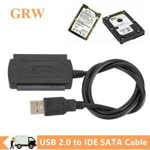 모니터연결케이블 연결선 Grwibeou PC 노트북용 USB 20-IDE SATA 케이블 3 in 1 S-ATA 25 35인치 하드 드