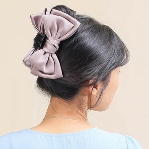 왕리본 집게핀 실크 대왕 올림머리 포인트 머리삔
