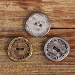 6pcs 2 홀 단추 골드 구리 가죽 의류 바느질 액세서리 정장 코트 자켓