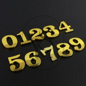 영스토어 5P 금색 입체숫자 차량스티커 문자스티커 입체글자