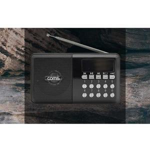 [RG12Q37T]Coms 효도 라디오 USB 휴대용 스피커 블랙 MP3