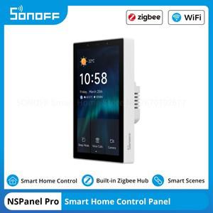 투야 스마트봇SONOFF NSPanel Pro 120 스마트 홈 제어판 터치 스크린 Zigbee 3.0 Alexa Google Matter e-wl