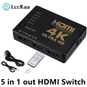 투야 스마트봇LccKaa 4K HDMI 호환 스위처 HD1080P 5 포트 HD 스위치 선택기 분배기 HDTV DVD TV BOX 용 허