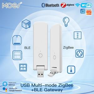 투야 스마트봇MOES 투야 스마트 USB 멀티 모드 게이트웨이 블루투스 및 지그비 무선 허브 제어 홈 알렉사