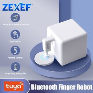 투야 스마트봇ZEXEF Tuya 스마트 핑거봇 스위치 봇  차고 커튼 버튼 로봇 푸셔 Alexa Google 홈 음성 보조