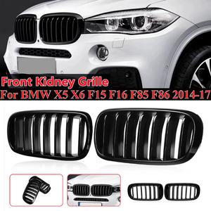 자동차 그릴망 튜닝 광택 블랙 프론트 신장 스포츠 그릴 단일 슬랫 BMW 호환 F15 X5 F16 X6 2014- 메쉬 레