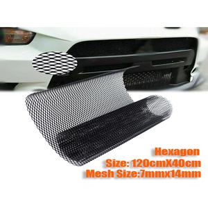 자동차 그릴망 튜닝 120x40cm 육각형 7x14mm 범퍼 그릴 알루미늄 메쉬 그리드 환기 외부 보호 필터 블랙 DI