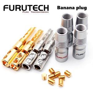 Furutech FB-200 R/G 구리 금도금 로듐 바나나 플러그 스피커 케이블 5mm 커넥터
