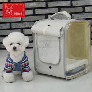 이동 끌레 강아지 반려동물 백팩 가방 다크베이지