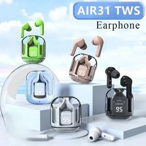 기존 T2 무선 블루투스 이어폰 투명 HIFI 헤드폰 Xiaomi 용 LED 전원 디지털 디스플레이 스테레오 사운드