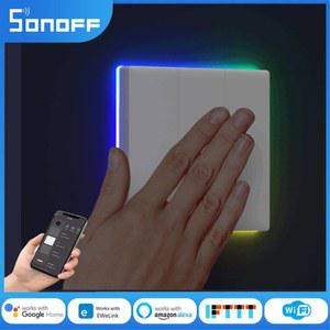 SONOFF TX Ultimate 스마트 벽 스위치 터치 1/2/3/4gang LED 라이트 엣지 다중 감각 eWeLink Alexa 구글 홈을 통한 원격 제어