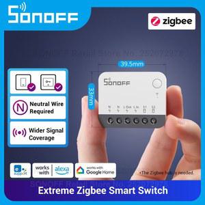SONOFF ZBMINIR2 Zigbee3.0 스마트 스위치 더 작은 양방향 제어 안전 타이머 중립 와이어 필요 알렉사 구글 홈으로 작동