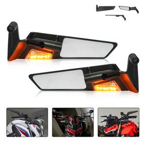 오토바이 바이크 보조 백미러 사이드 미러 조정 가능한 회전 스즈키 GSXR 600 750 1000 GSX1300R GSX650F GSX R 액세서리