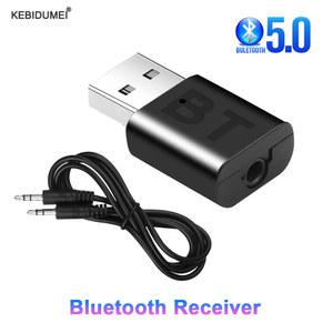 AUX 생성기 차량용 옥스선 카 오디오 전원선 USB 블루투스 5 0 리시버 무선 어댑터 3 5MM 옥스 잭 PC 자동차 음악 스테레오 TV 헤드폰용