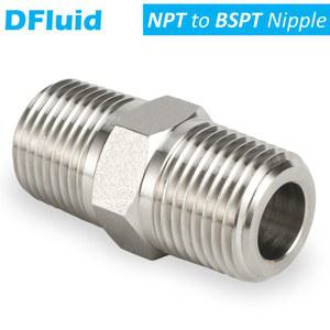 SS316 수 NPT BSPT BSP ISO7/1 BS21 RT 1/8 인치1/4인치 3/8 인치1/2인치 3/4 인치니플 니뿔 3000psig 20MPa 파이프 피팅 스텐레스