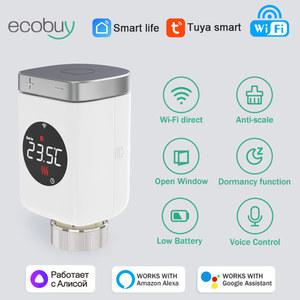 Tuya 스마트 Wifi 온도 조절 헤드 라디에이터 밸브 액추에이터 가열 컨트롤러 라이프 Alexa 구글 Home Alice