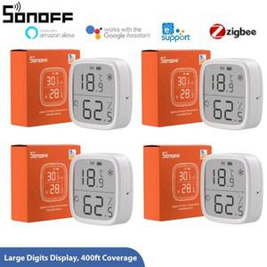 SONOFF SNZB 02D Zigbee 온도 습도 센서 LCD 조절기 감지기 Ewelink Alexa 구글 홈으로 스마트 홈 작업