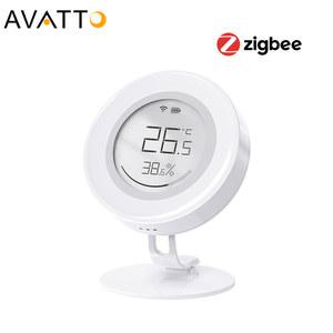 AVATTO 투야 지그비 온도 습도 센서 전자 잉크 화면 스마트 홈 보안 배터리 알렉사 구글 홈과 작동