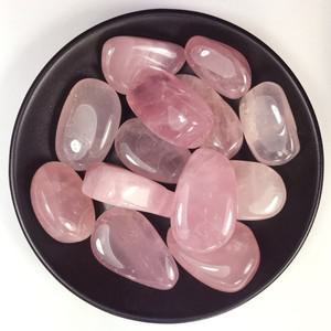 힐링소품,천연 원석100g 천연 핑크 파우더 크리스탈 자갈 바위 마다가스카르 로즈 쿼츠 원시 보석 광물 표