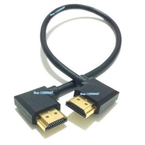 영상선 HDTV DVD 플레이어용 HDMI 호환 코드 와이어 짧은 수 이중 직각 케이블 라인 90도