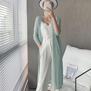 [셀러허브]여성 여름 데일리로브스타일 시스루 롱가디건 얇은롱가디건 (S31555724)