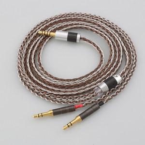 HIFI XLR 헤드폰 이어폰 케이블 BEYERDYNAMIC T1 T5P II 아미론 홈 데논 AH D600 D7100 헤드폰용 8 코어 4.4MM 3.5MM