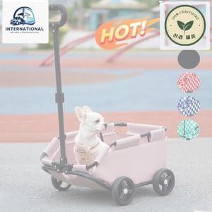 다기능 애완 동물 유모차, 4 륜 접이식개 카트, 여행 쇼핑 산책 놀이, 소형견 고양이