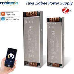 직류전원장치 Tuya Zigbee 디밍 전원 장치 200W 300W DC 24V 변압기 LED 드라이버 알렉사 구글 홈 CCT 스트