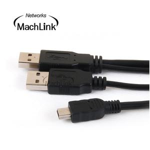 마하링크 USB A-Mini 5Pin 5핀 Y 케이블 1M ML-U5Y010