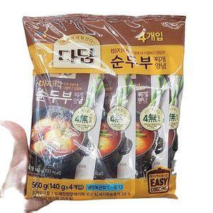 [기타]CJ 다담 순두부찌개 양념 140G X 4 X 1개 c80011