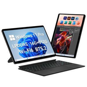 EYY 2 in 1 노트북 태블릿 14인치 터치스크린 인텔 N100( 100mlGHz) 16GB LPDDR5 512GB SSD 윈도우 11 프로