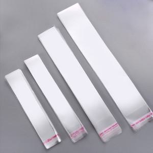 긴비닐봉투 8x28+4cm 100장 접착식 opp 롱비닐 봉투