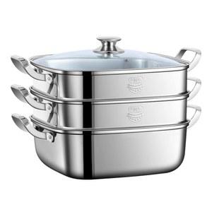 밥솥 찜기 스테인레스 다층 스텐 사각 스텐찜솥 미니찜기 3단 찜솥