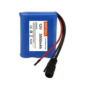 충전식 리튬 이온 배터리 팩, DC 3S1P, 4A, 3500mAh 와이어, 12V
