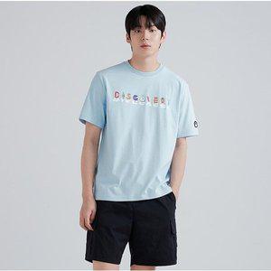 [디스커버리](대구신세계) 남여 공용 메인크루 타이포그래픽 티셔츠 (DXRS7C043)