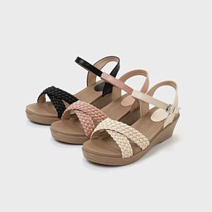 SOVO 테르지 메쉬 웨지힐 샌들 5cm