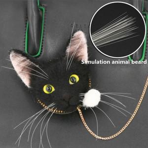 고양이 수염 동워터 양모 펠트 DIY 액세서리 인공 화이트 블랙 그레이 베이지 개 수제 인형