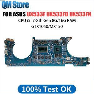 노트북 마더보드, ASUS ZenBook UX533FD I5 I7 8th CPU GTX1050 8GB 16G RAM
