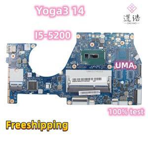 NM-A381 Lenovo Yoga3 14 노트북 마더보드 BTUU1 5B20H35640 I5-5200 CPU DDR3 메인보드 100% 완전 작동