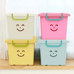 대용량 스마일정리함 1 + 1 다용도리빙박스 장난감정리함 옷수납함