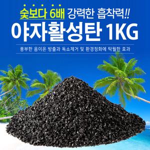 1등급 공기정화 야자활성탄 1kg 야자숯 새집증후군 가습 제습 탈취