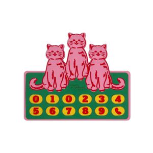 위글위글 주차번호판 핑크고양이 차량인테리어 예쁜 주차번호판