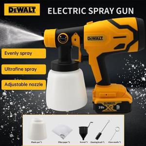 Dewalt 무선 전기 스프레이건 고출력 페인트 분무기, 자동 가구 스틸 코팅 에어브러시 전동 공구, 20V 배터