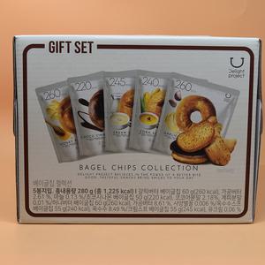 딜라이트 프로젝트 베이글칩 5종 컬렉션 선물세트 280g 갈릭버터 + 초코시나몬 + 허니버터 + 옥수수스프 +