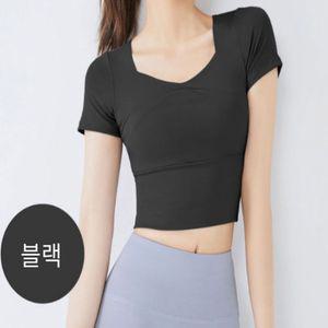 여성 내장브라탑 스포츠웨어 블랙헬스복 여자크롭운동 브라 운동 요가