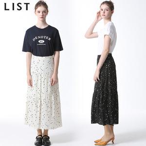 [리스트(LIST)] 도트 셔링 스커트 (택가격: 168000원)